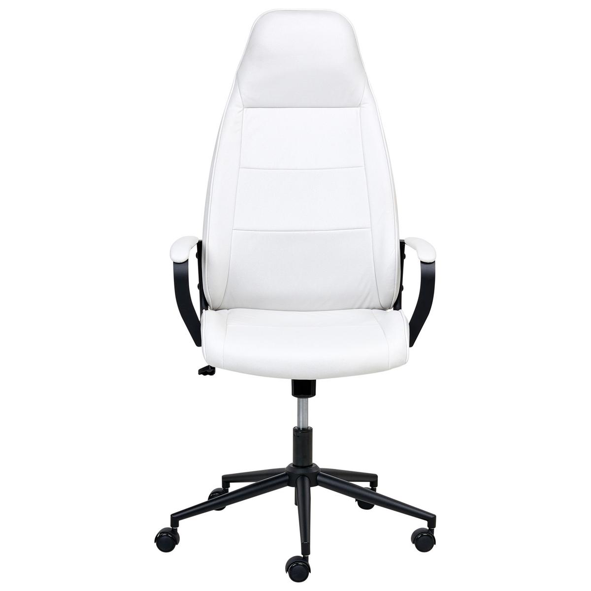 BÜROSTUHL Cremeweiß Rebel - Schwarz/Weiß, Textil (67/120/67cm) - Beliani