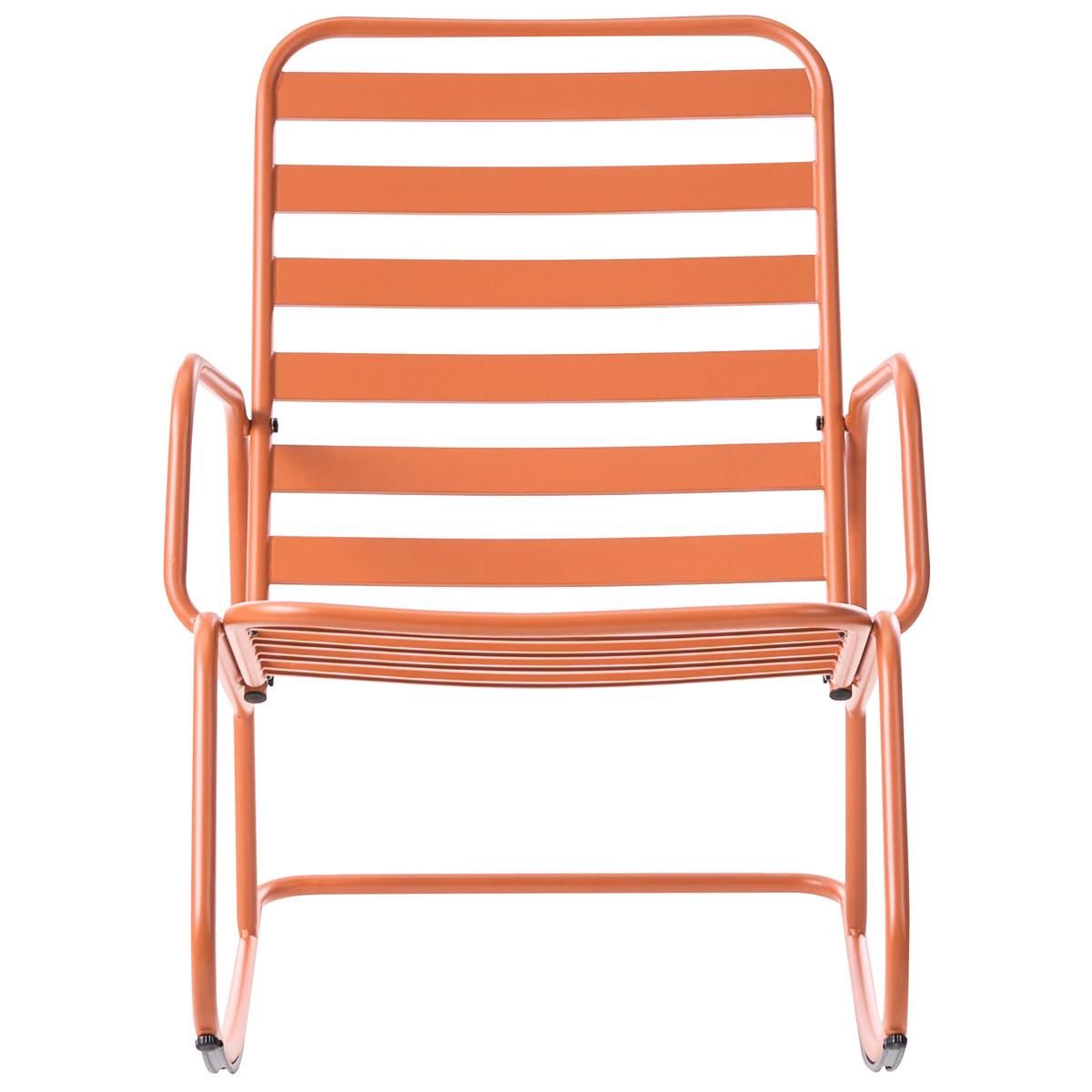 GARTEN-SCHAUKELSTUHL Orange Turi - Orange, Metall (66/92/96cm) - Beliani