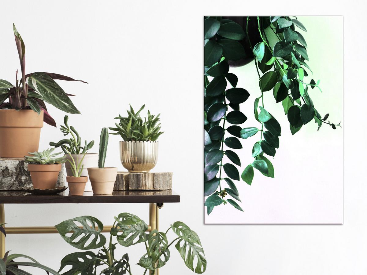 KUNSTDRUCK Grün 40/60 cm - Weiß/Grün, Textil (40/60cm) - KUNSTLOFT