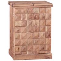 HAUSBAR aus Massivholz mit Klappfunktion und Stauraum für Flaschen und Gläser, Akazie 65x50x91 cm - Akaziefarben, Holz (65/91/50cm) - KADIMA DESIGN