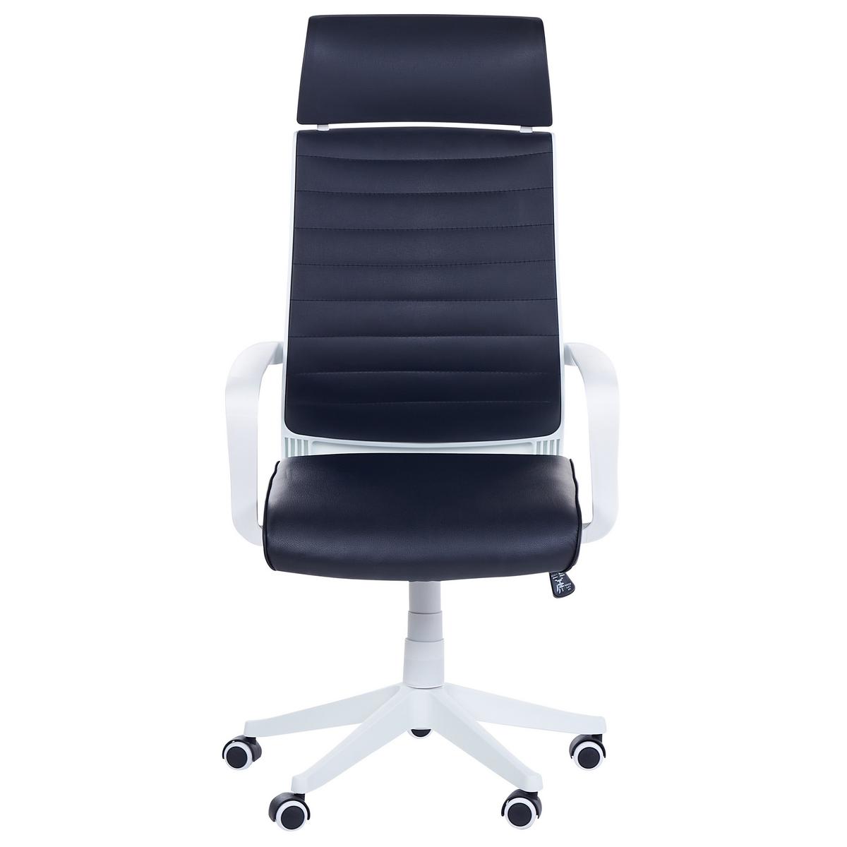 BÜROSTUHL Kunstleder Schwarz Leader - Schwarz, Kunststoff/Textil (63/114/63cm) - Beliani