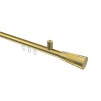 GARDINENSTANGE INNENLAUF Sonius Tanara 120 cm, 1-läufig, 20 mm Ø Messing-Optik - Messingfarben/Goldfarben, Metall (120cm) - INTERDECO