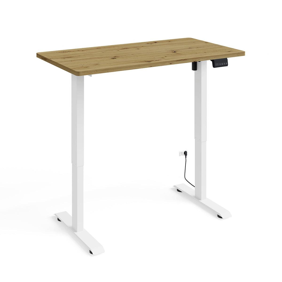 SCHREIBTISCH Ergo Holz und Weiß - Weiß, Holzwerkstoff (120/65/73cm) - Petits-meubles