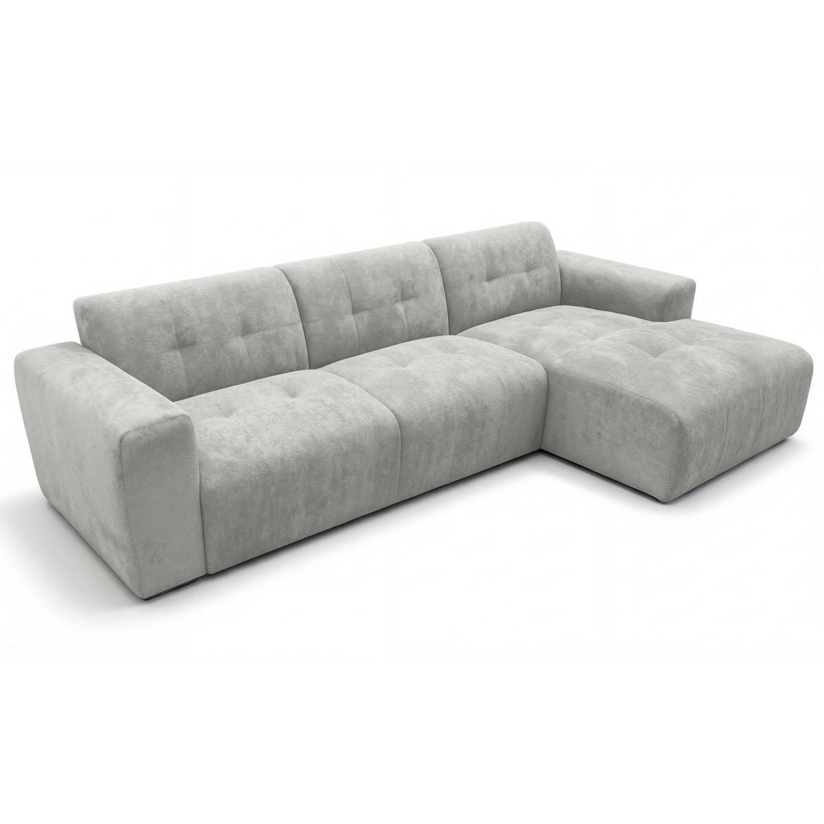 ECKSOFA L Form Corlu Grau 310/165/78 cm – stilvolle kleine Eckcouch Rechts - Schwarz/Grau, Kunststoff/Textil (165/310cm) - AX Living