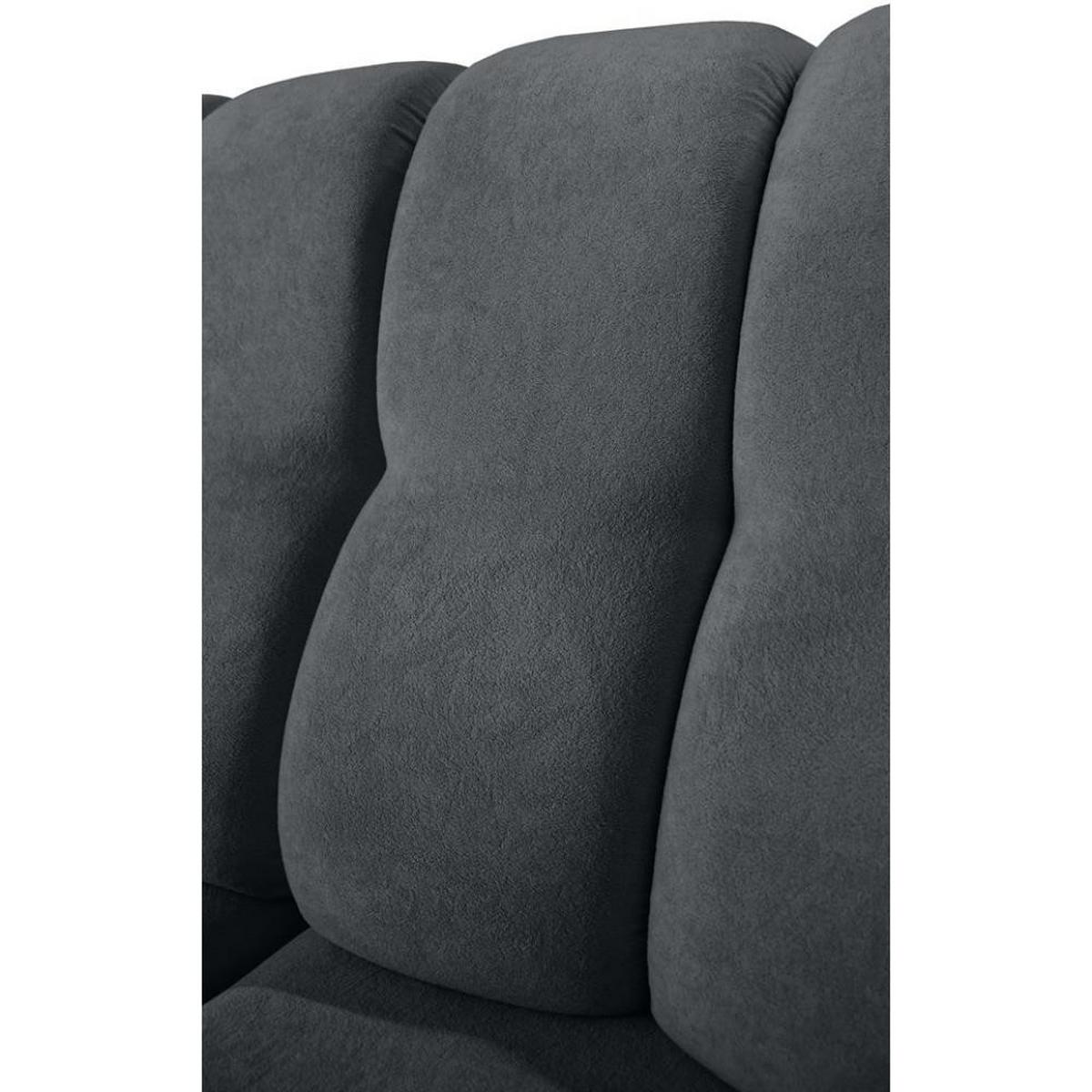 ECKSCHLAFSOFA Zoja rechts dunkelgrau - Dunkelgrau/Schwarz, Textil (261/193cm) - Beautysofa
