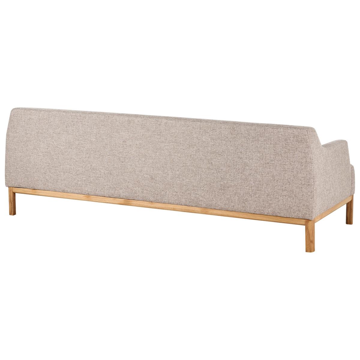 3-SITZER-SOFA Stoff Hellbraun Sosjo - Hellbraun, Textil (219/74/83cm) - Beliani