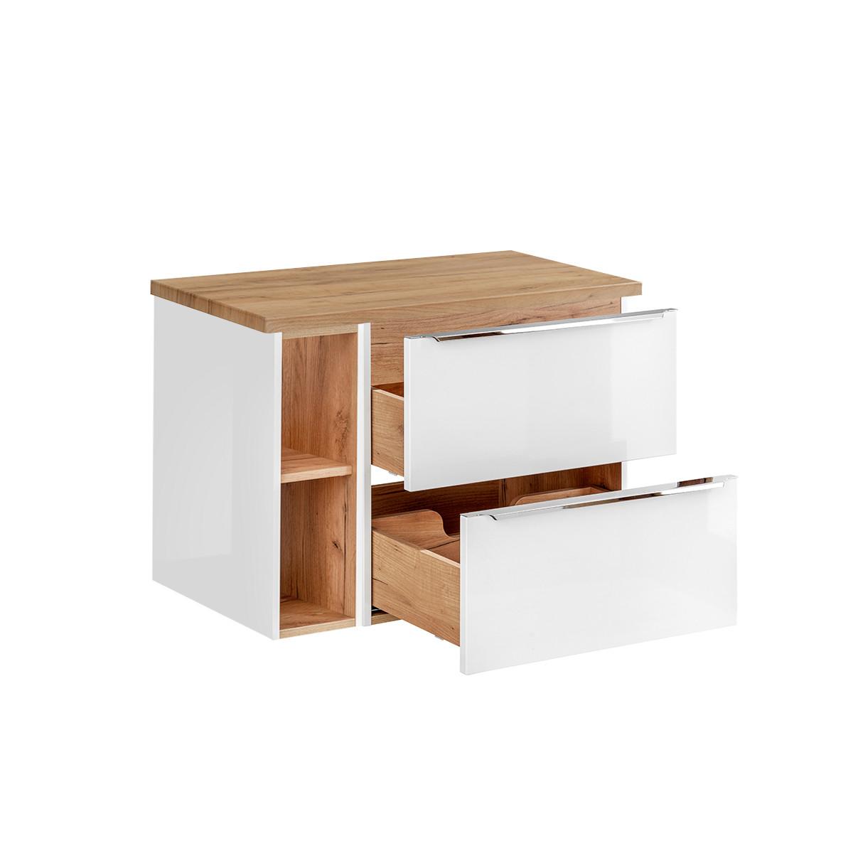 WASCHTISCHUNTERSCHRANK 80.4cm April Weiß - Weiß, Holzwerkstoff (80.4/59/46cm) - Petits-meubles