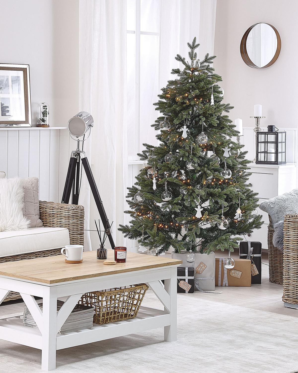 WEIHNACHTSBAUM 180 cm Grün Huxley - Grün, Kunststoff (180cm) - Beliani