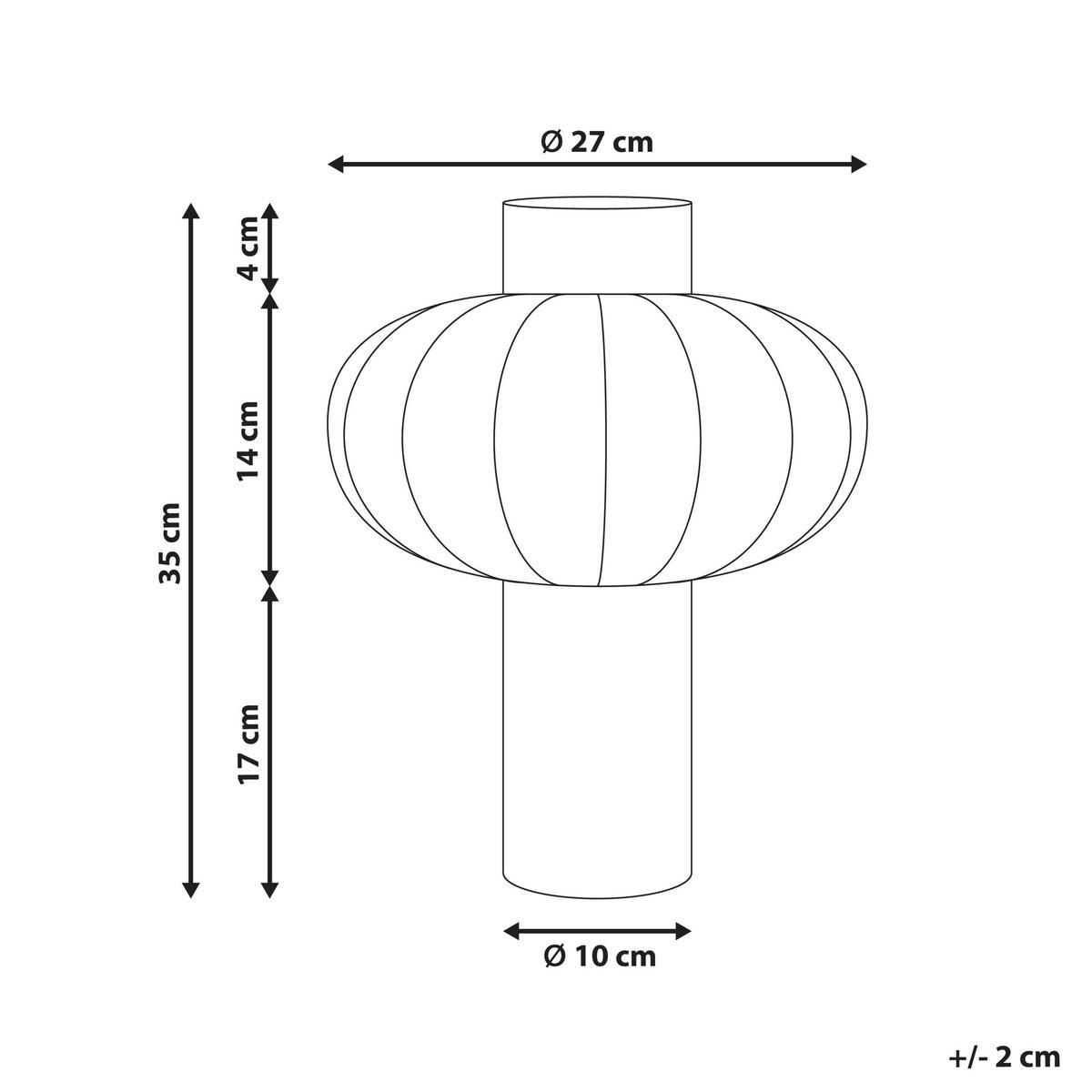 TISCHLAMPE Holz Hellbraun Abens - Hellbraun/Braun, Holz (27/27/35cm) - Beliani