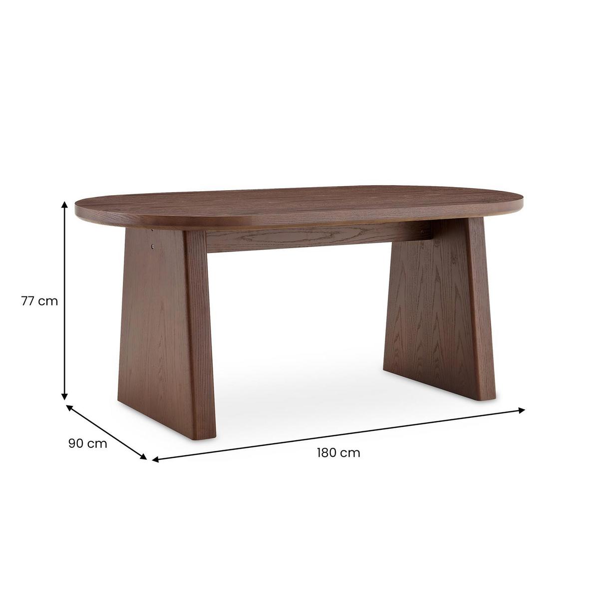 ESSTISCH MARIAN dunkelbraun - Dunkelbraun, Holzwerkstoff (90/180/75cm) - IDIMEX