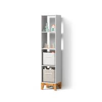 KINDERREGAL Mailo Weiß/Artisan 35.2 x 159.5 cm mit Sitzbank - Weiß/Eiche Artisan, Holzwerkstoff (35.2/159.5/30cm) - Livinity®