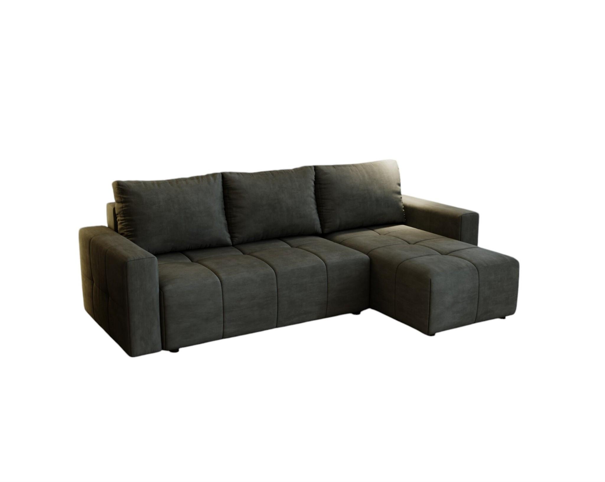 ECKSOFA Noha In Paros - Anthrazit, Holzwerkstoff/Textil (231/142cm) - Fun Möbel