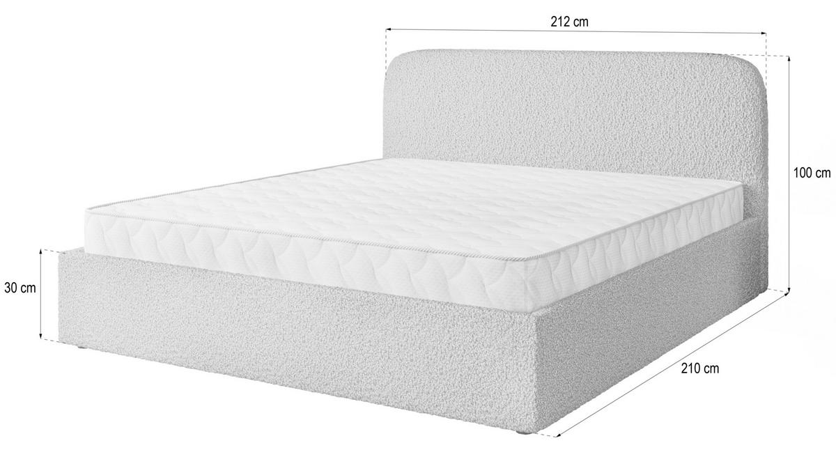 POLSTERBETT RENIVE Q 200x200 cm mit Bettkästen - Schwarz - Schwarz, Holz/Textil - MASSENO