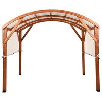 PAVILLON Tannenholz 303/300 cm Braun/Beige Scopello - Creme/Braun, Holz (303/257/300cm) - Beliani