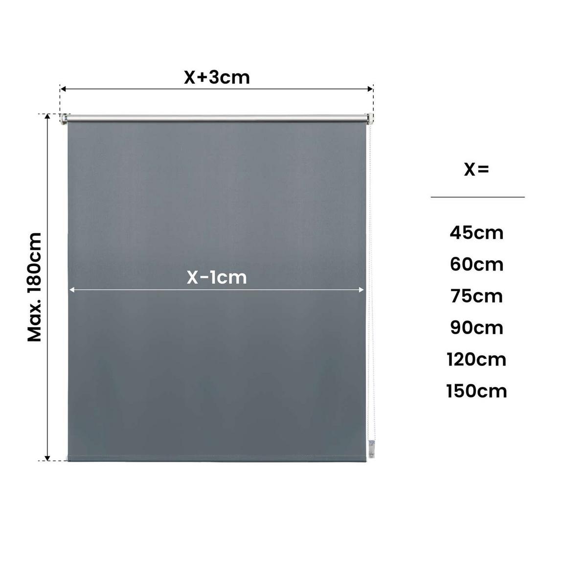 VERDUNKELUNGSROLLO, Silber, 120 cm x 180 cm - Silberfarben, Kunststoff (120/180cm) - STORESDECO