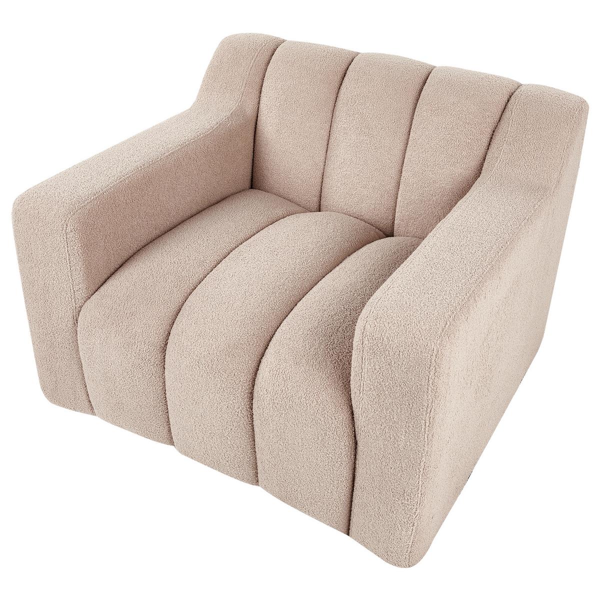 SESSEL Beige Agerup - Beige, Textil (97/73/87cm) - Beliani