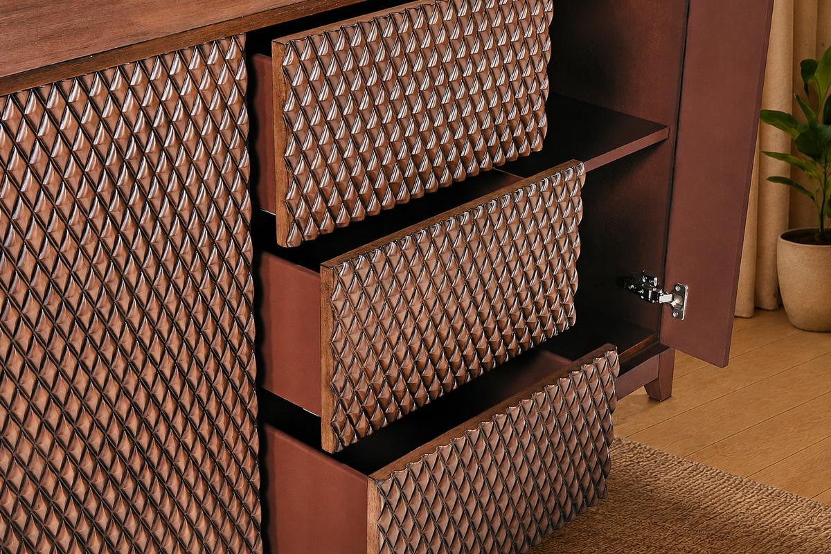 SIDEBOARD COPAS Braun Holz - Braun, Eichenholz/Holz (140/85/40cm) - KAWOLA