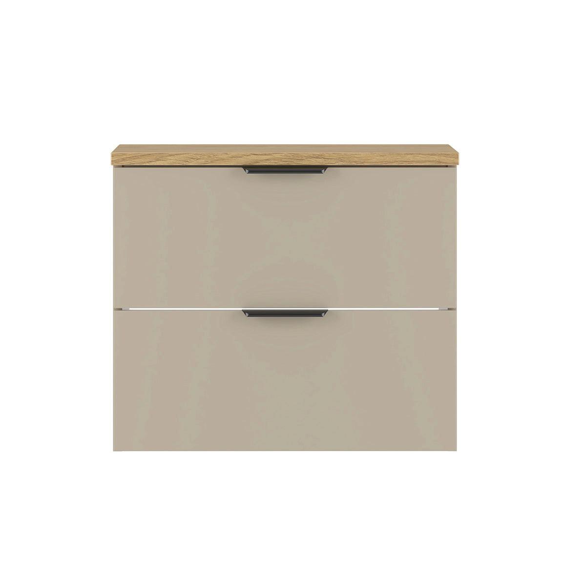 WASCHTISCHUNTERSCHRANK 60.6cm Astrid Kaschmir und Holz - Beige, Holzwerkstoff (60.6/52.2/46.5cm) - Petits-meubles