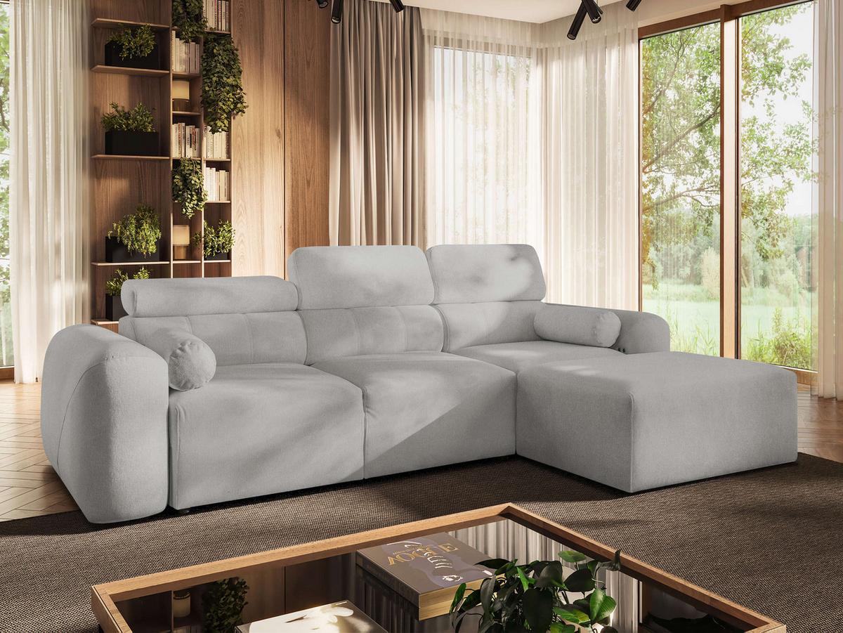 ECKSCHLAFSOFA Volare I, Seite: Rechts - Hellgrau, Holz/Textil (269/182cm) - MIRJAN24
