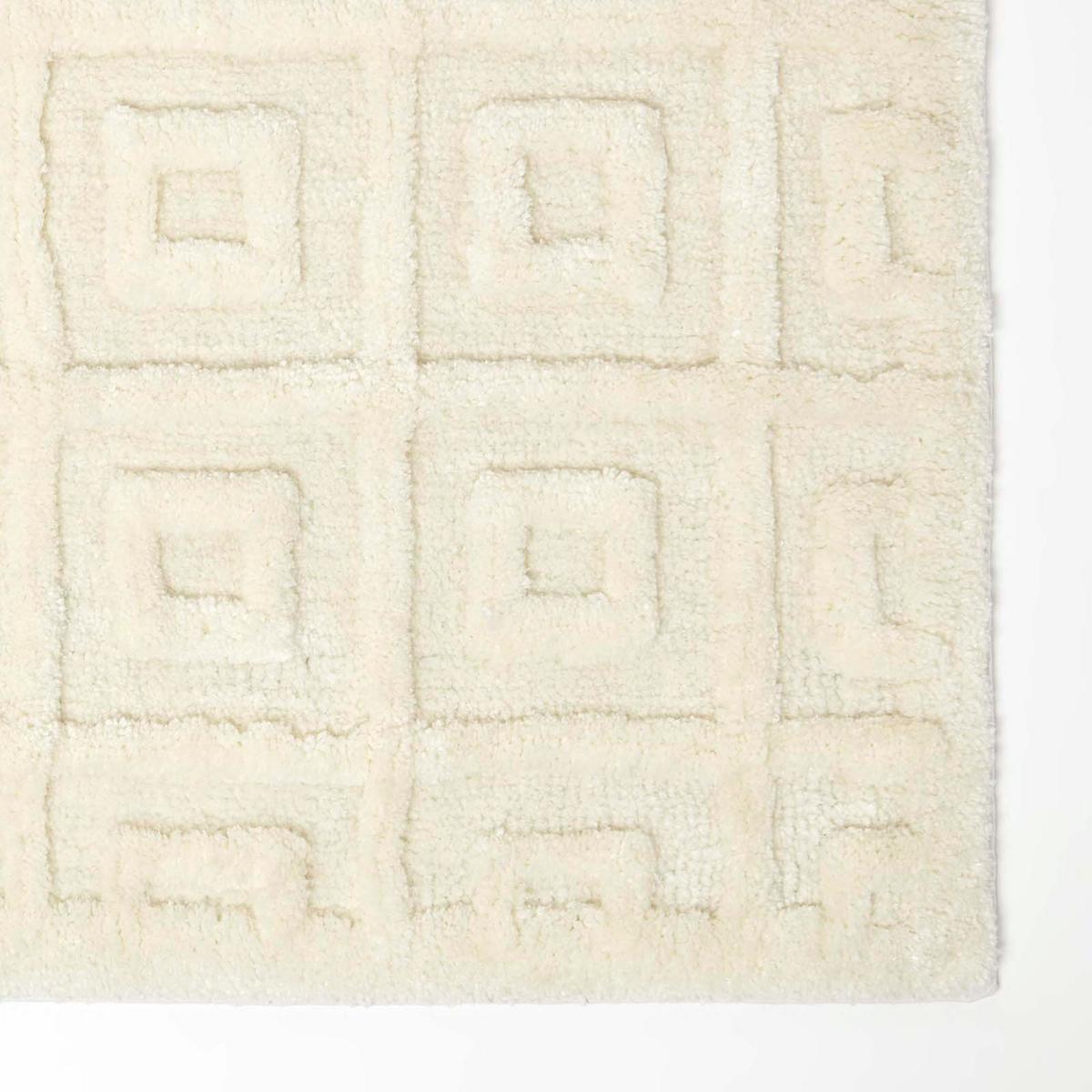 BADEMATTE 50/80 cm geometrisch - Creme, Textil (50/80cm) - Homescapes
