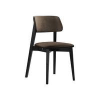 WOHNZIMMER STUHL KT63/C, Holzfarbe: Schwarz - Schwarz/Braun, Holz/Textil (47/80/49cm) - MIRJAN24