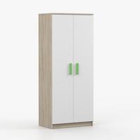 DREHTÜRENSCHRANK 80/192/50 cm 2-türig Jonas III 06 Sonoma Eiche/Weiß + limette Griffe - Limette/Weiß, Holz/Holzwerkstoff (80/192/50cm) - imoebel24