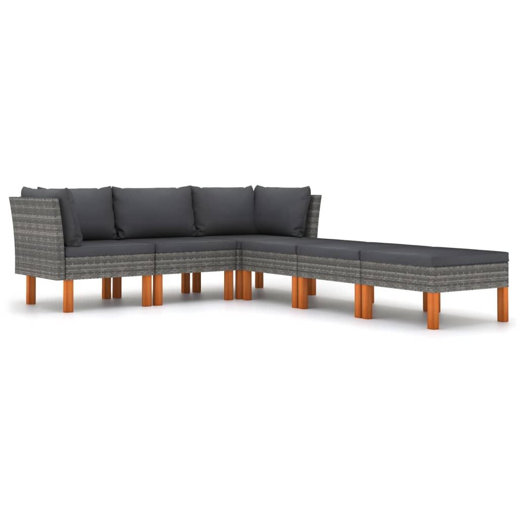 GARTENSET Yeakley 6-teilig - Grau, Metall - Nettlife