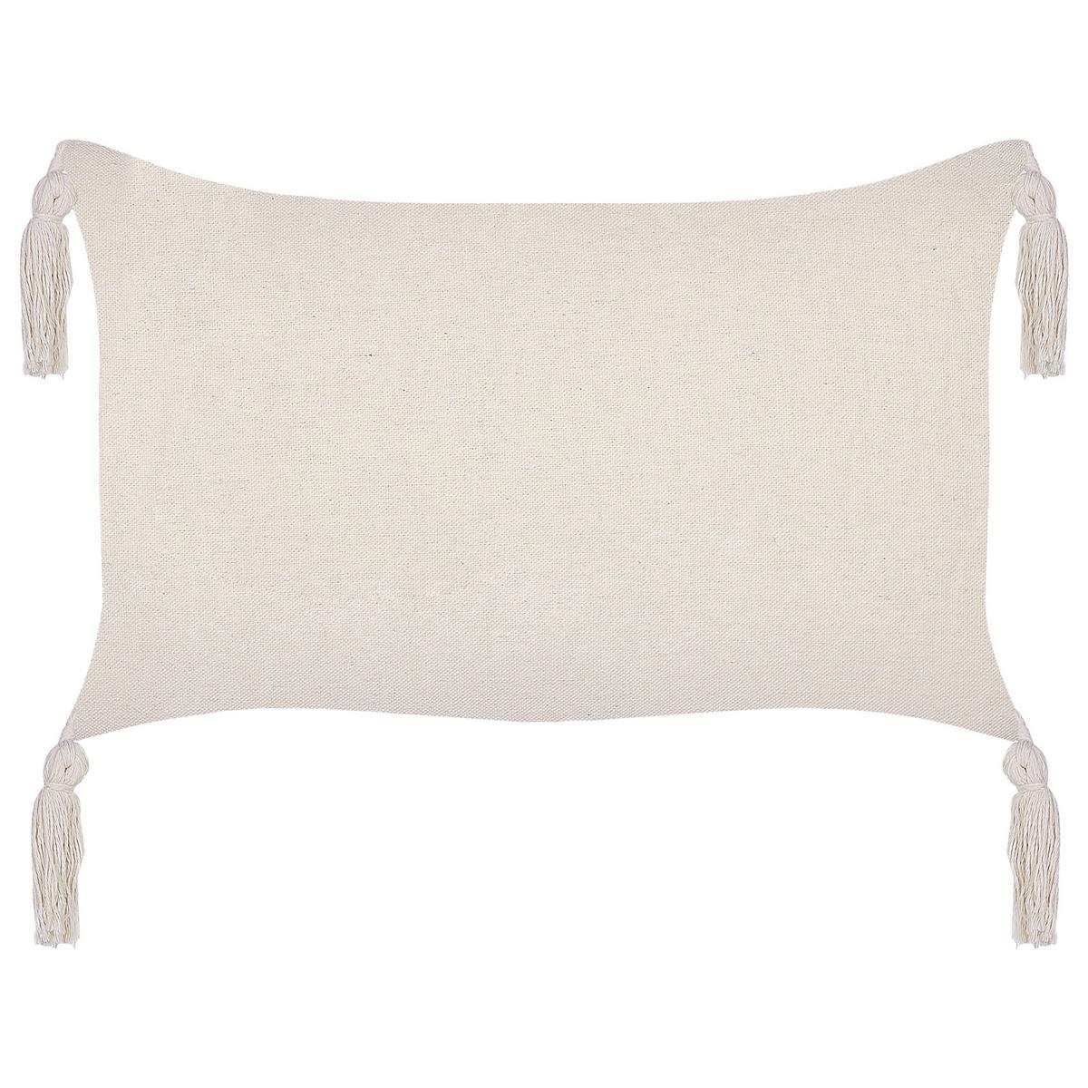 DEKOKISSEN 2er-Set Taupe 45/25 cm Hakone - Graubraun, Textil (45/25cm) - Beliani