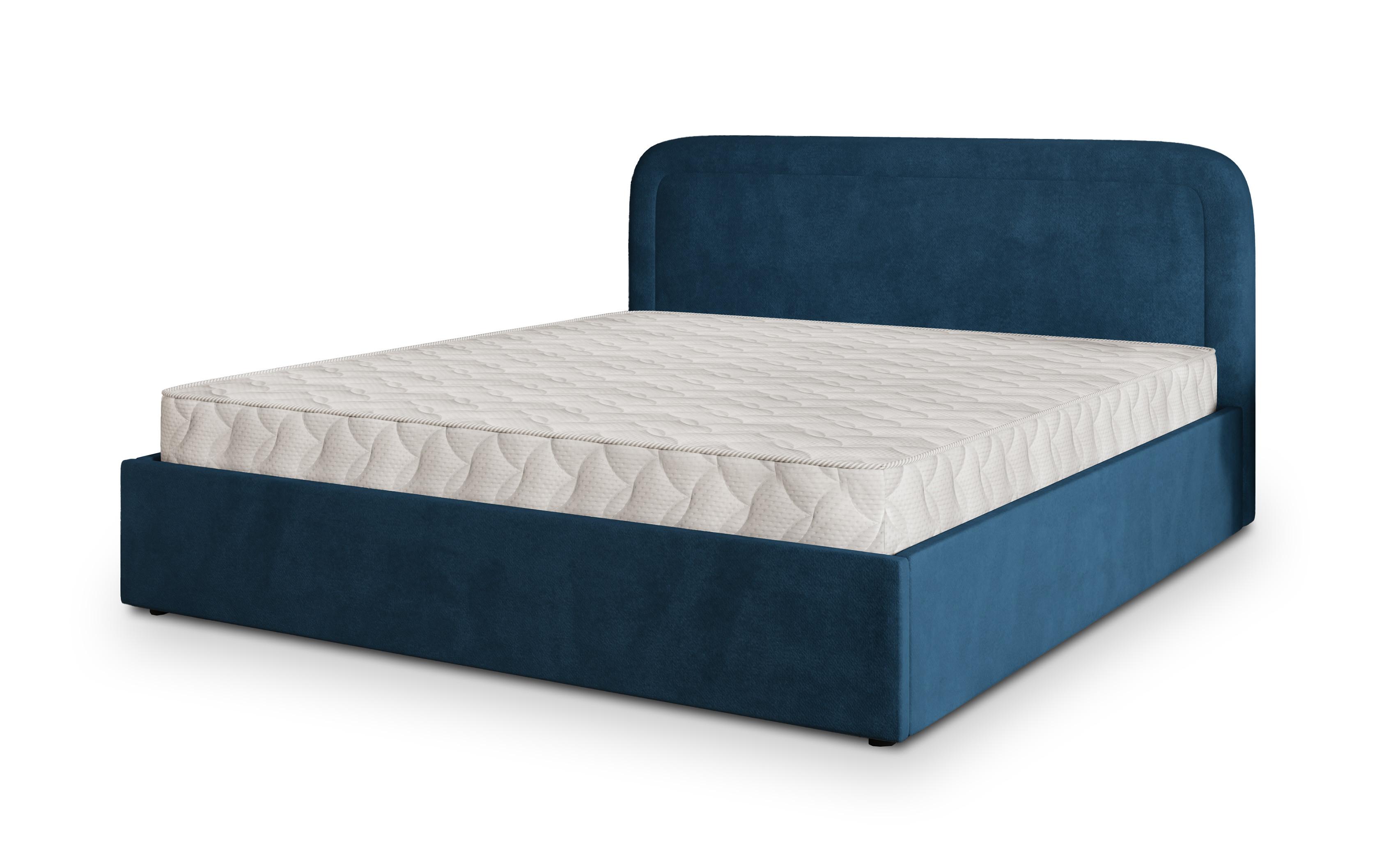 POLSTERBETT BENIRA K 120x200 cm mit Bettkästen - Blau - Blau, Holz/Textil - MASSENO