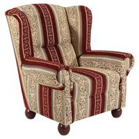 OHRENBACKENSESSEL Kasha Bezug Chenille Buche nussbaum dunkel / rot - Wengefarben/Rot, Kunststoff (93/103/87cm) - 58aufmkessel