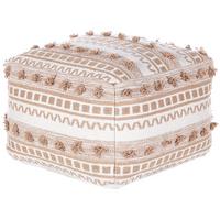 POUF Hellbeige Karaw - Beige, Naturmaterialien (50/35/50cm) - Beliani
