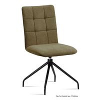 ESSZIMMERSTUHL drehbar (2er-Set) Dolley 47x91x60 Schwarz/Olivgrün - Schwarz/Olivgrün, Kunststoff (60/91/47cm) - 58aufmkessel