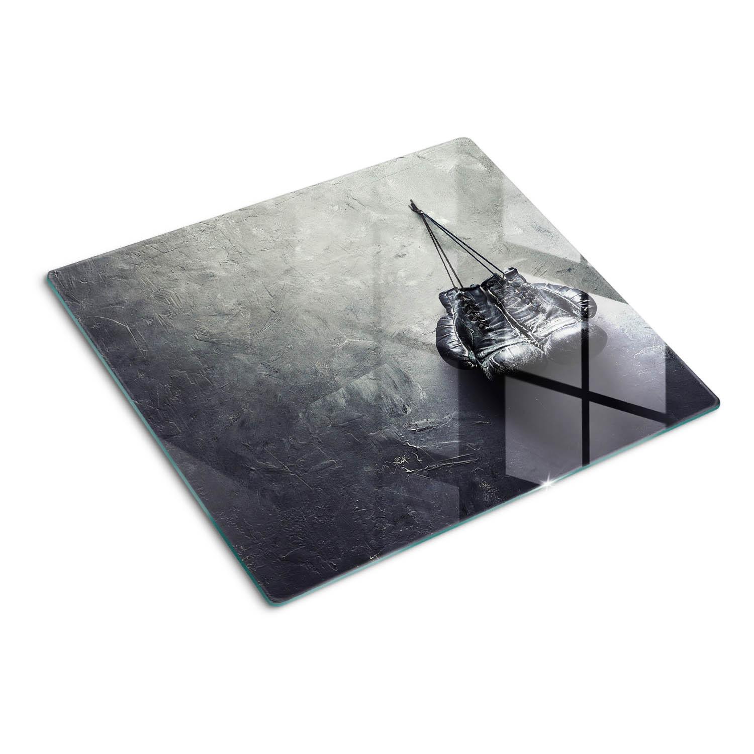 GLASPLATTE 60x52 cm Boxhandschuhe - Schwarz, Glas (60/0.4/52cm) - TULUP