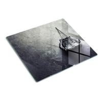 GLASPLATTE 60x52 cm Boxhandschuhe - Schwarz, Glas (60/0.4/52cm) - TULUP