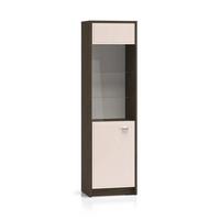 VITRINE Kaius Kaschmir und Dunkles Holz - Beige, Holzwerkstoff (54.6/194.7/40cm) - Petits-meubles