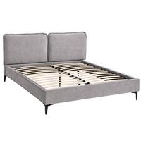POLSTERBETT Sombra, Doppelbett 160x200 cm ohne Matratze, Chenille-Stoff, Grau - Grau, Metall (160/200cm) - Beautysofa