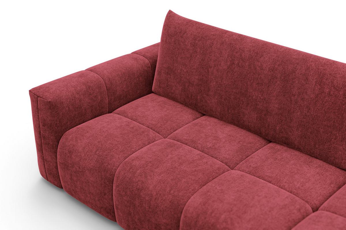 ECKSOFA VERONA 4-Sitzer rechts, Dunkelrot - Schwarz/Dunkelrot, Holz/Textil (266/173cm) - Courtois Laville