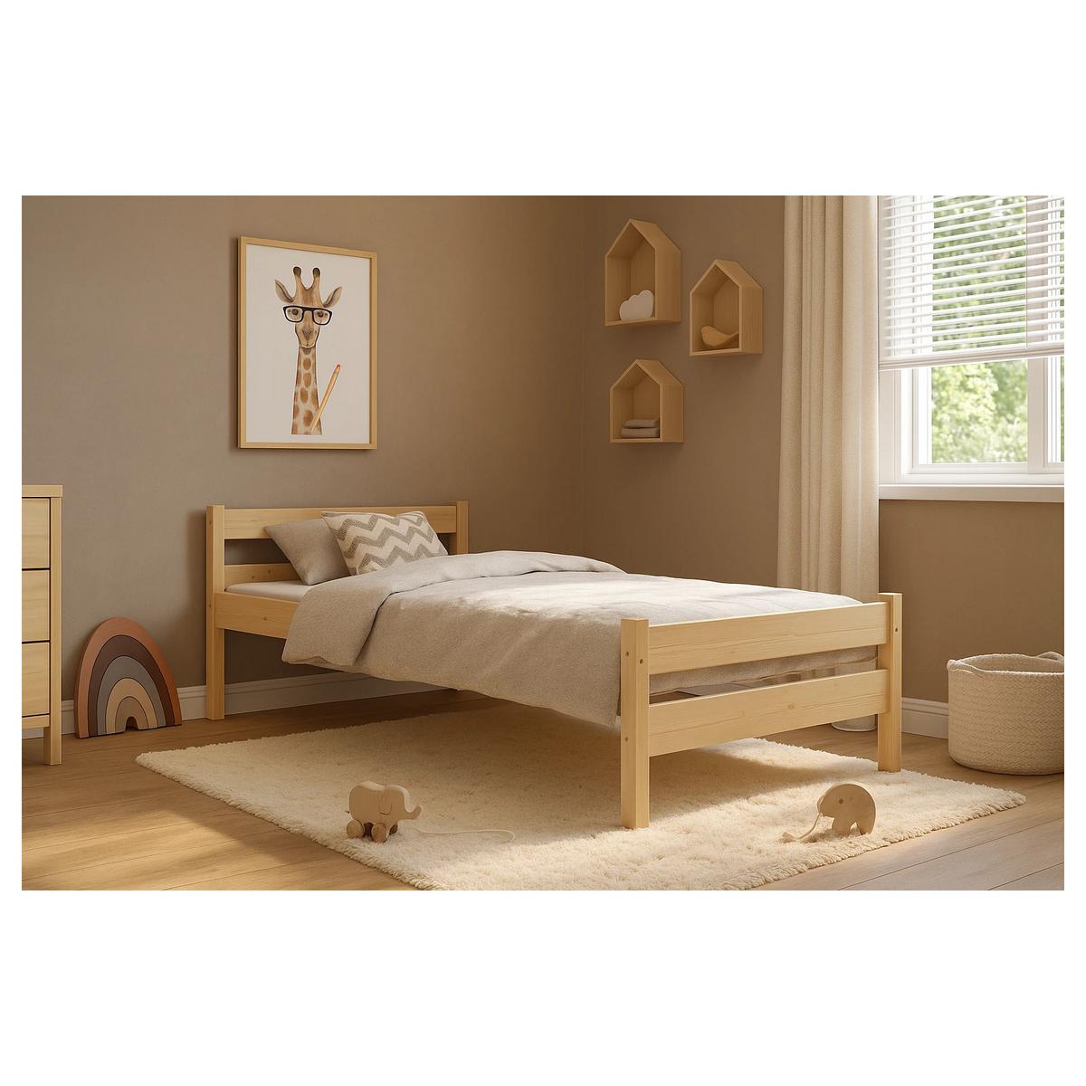 KINDERBETT 80/90 -160/180/200 cm - Akaziefarben, Holzwerkstoff (80/180cm) - RAUMHIRSCH FURNITURE