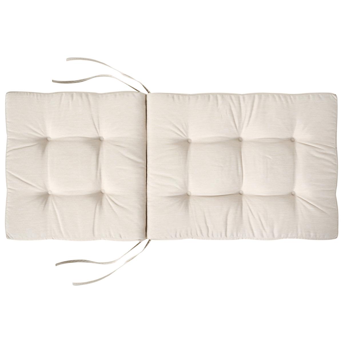 SITZAUFLAGEN 8er-Set Hellbeige 42/95 cm Maui Premium - Beige, Textil (95/5/42cm) - Beliani