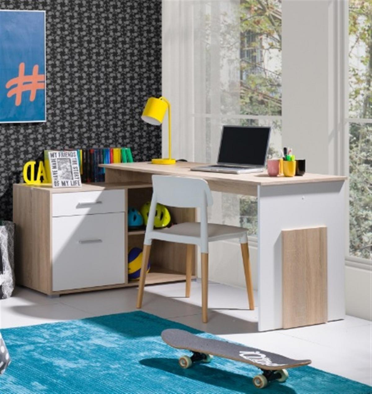 SCHREIBTISCH GARDA 167,5x110x76 cm Bürotisch Computertisch, Sonoma Eiche - Sonoma Eiche, Holzwerkstoff (110/167.5/76cm) - MASSENO