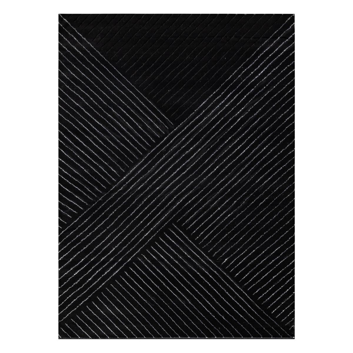 TEPPICH Emerald 120/170 cm - Schwarz, Textil (120/170cm) - rugsX