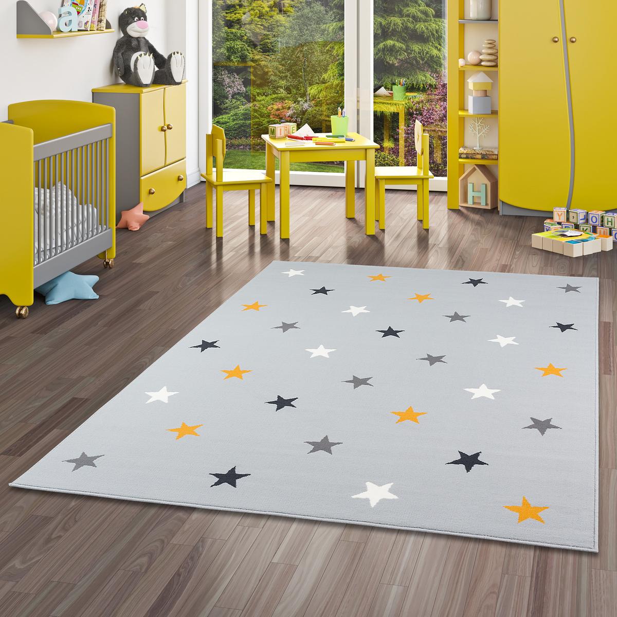 KINDER UND JUGEND TEPPICH TRENDLINE STERNE MIX - Grau, Textil (160/225cm) - Pergamon