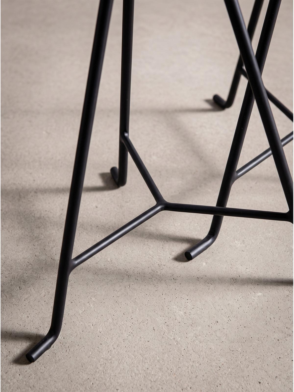 BEISTELLTISCHE 2er-Set IMOLA, Aluminium, Schwarz-Gold, Ø 38 x 62,5 cm - Goldfarben/Schwarz, Metall (38/38/62.5cm) - KADIMA DESIGN