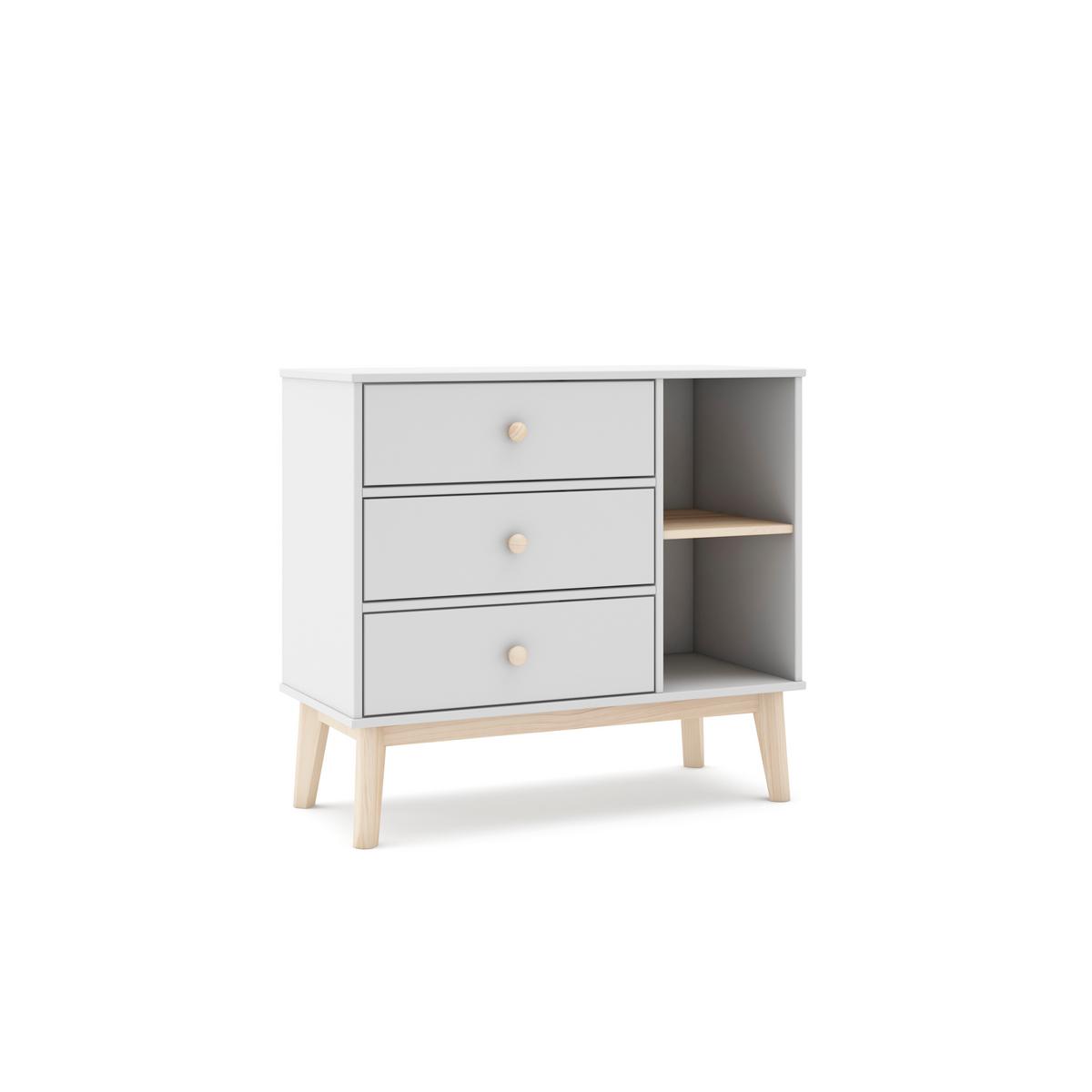 KOMMODE Esteban Weiß 90/40/81 cm - Weiß, Holz (40/81/90cm) - Calicosy