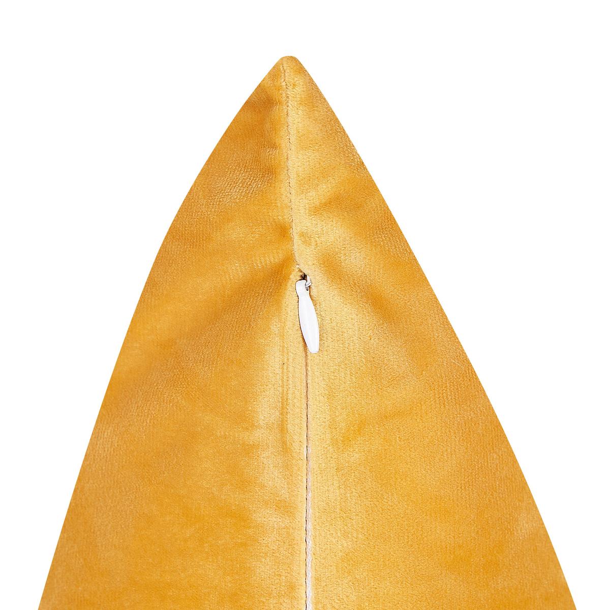 DEKOKISSEN 2er-Set Senfgelb 45/45 cm Marula - Dunkelgelb, Textil (45/45cm) - Beliani