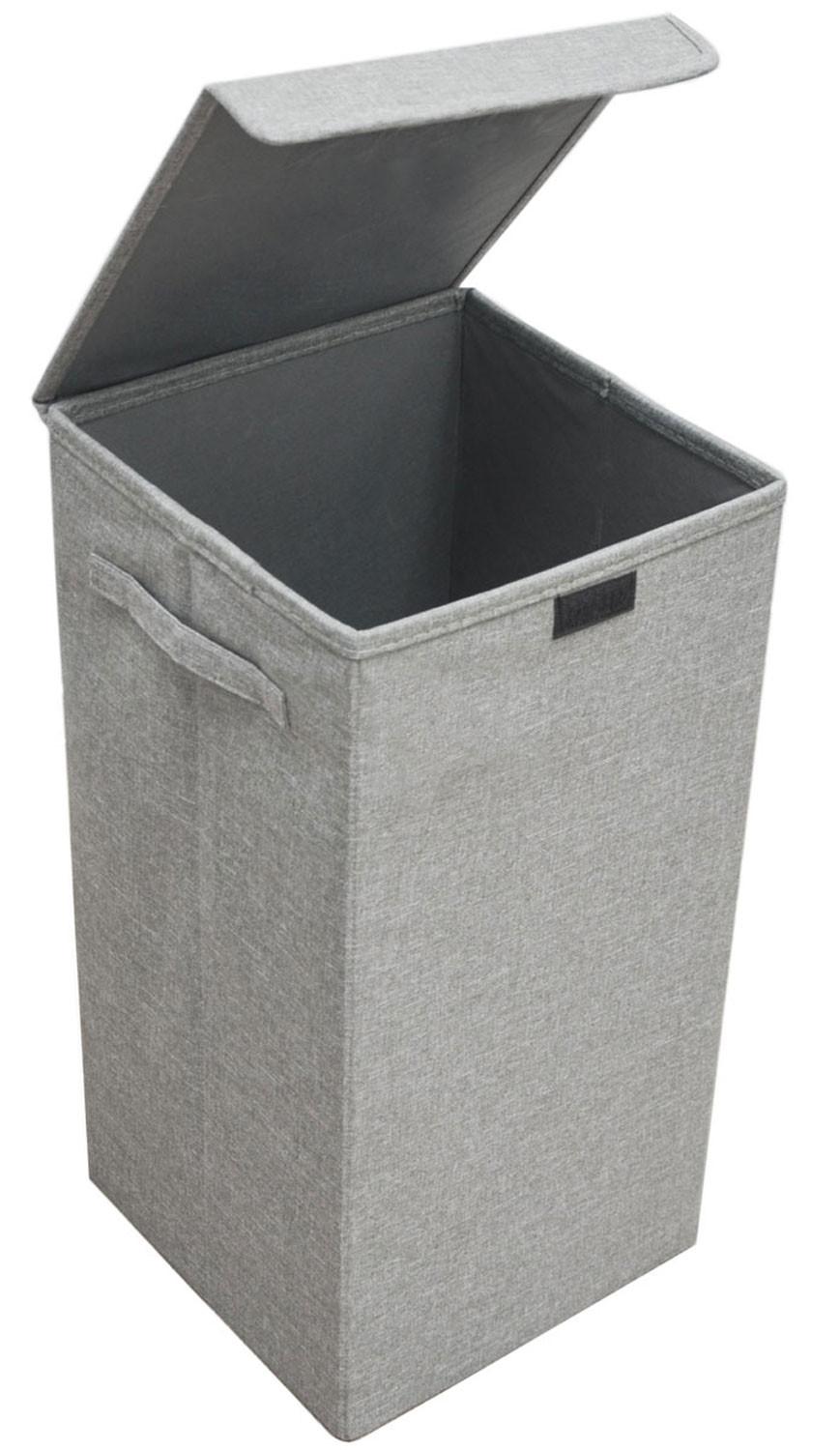 WÄSCHEKORB 30/30/60 cm Hellgrau - Grau, Kunststoff (30/60/30cm) - Dunedesign