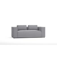 2-SITZER-SOFA Zenith Grau Luxusmicrofaser - Schwarz/Grau, Holz/Kunststoff (196/64/92cm) - S-Style Möbel