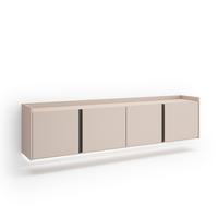 LOWBOARD, Beige, 207/35/50cm, Hängend - Beige, Holzwerkstoff (207/50/35cm) - Skraut Home