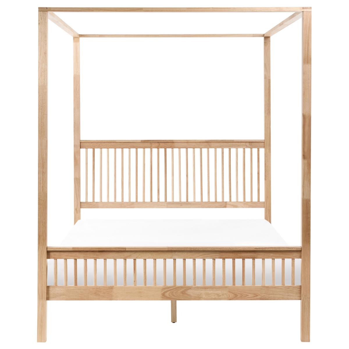 HIMMELBETT 160/200 cm Hellbraun Harfleur - Hellbraun, Holz (160/200cm) - Beliani