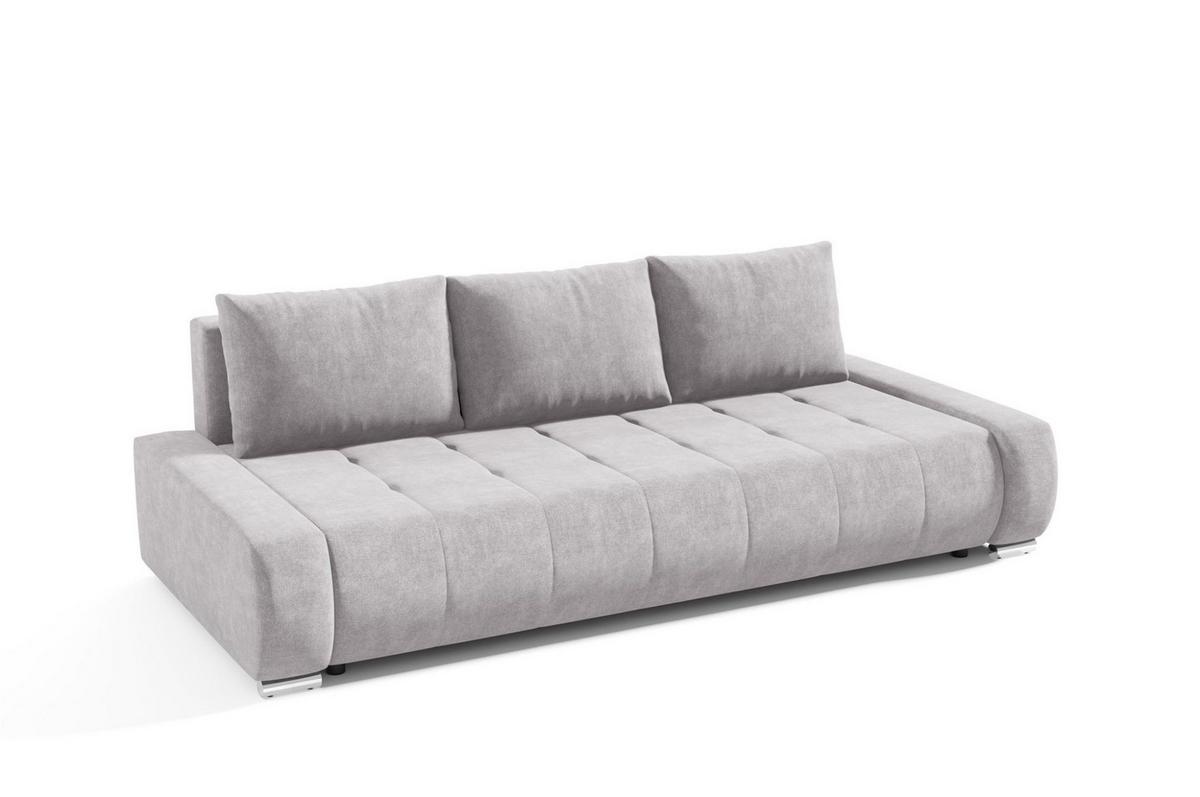 SCHLAFSOFA Vogar In Aston - Silberfarben, Holzwerkstoff/Textil (240/85/110cm) - Fun Möbel